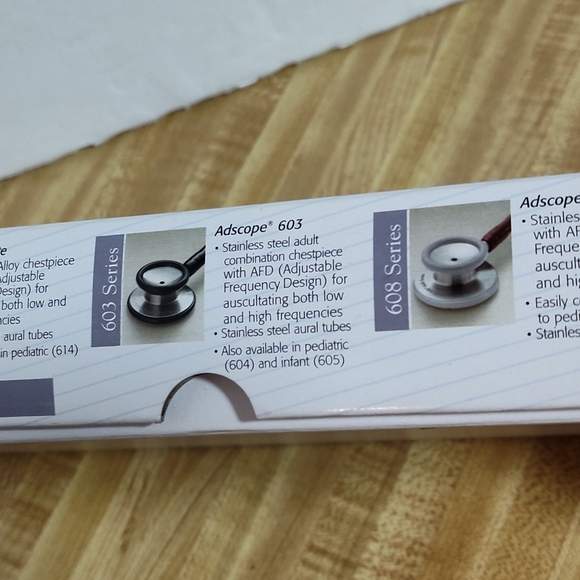 ADC Adscope 603 Clinician Stethoscope New In Box MA Dr Vet Student - Picture 6 of 8